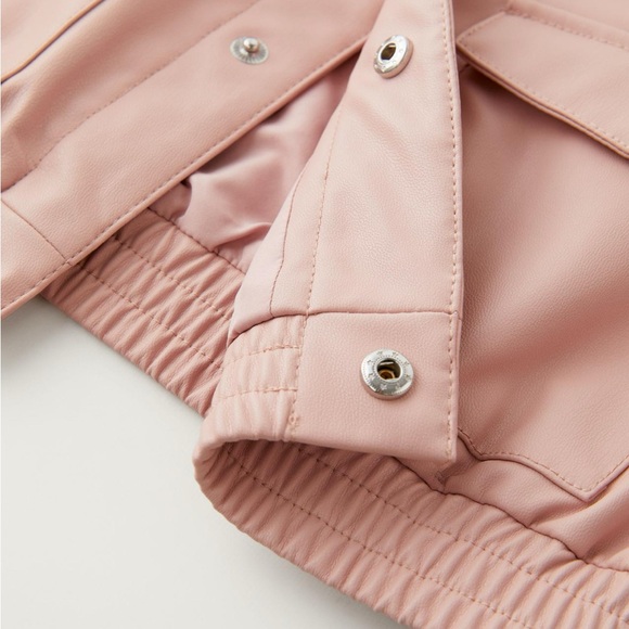 Zara Faux Leather Bomber - Picture 3 of 8